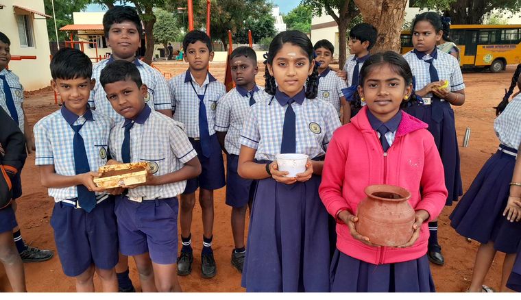 Students at a school programme